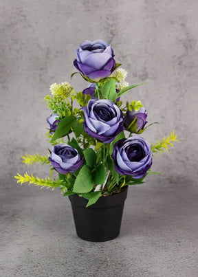 Arranjo de flores de rosas azuis