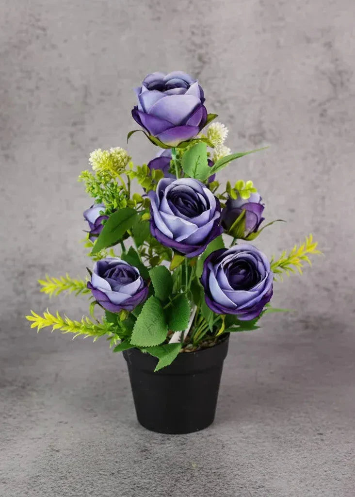 Arranjo de flores de rosas azuis