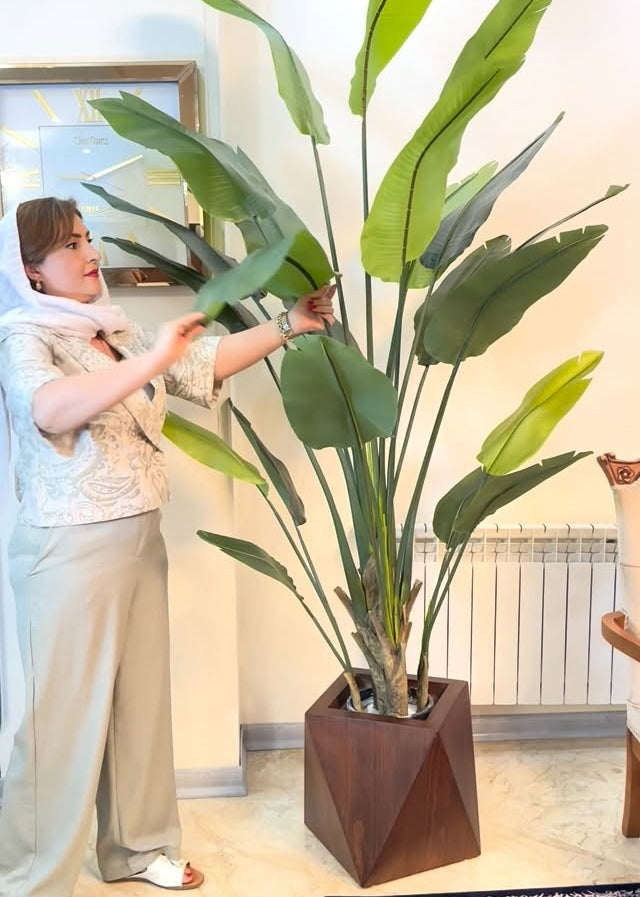 Planta artificial Strelitzia nicolai (Ave do Paraiso)