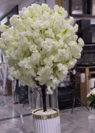 Arranjo artificial Cerejeira Branca