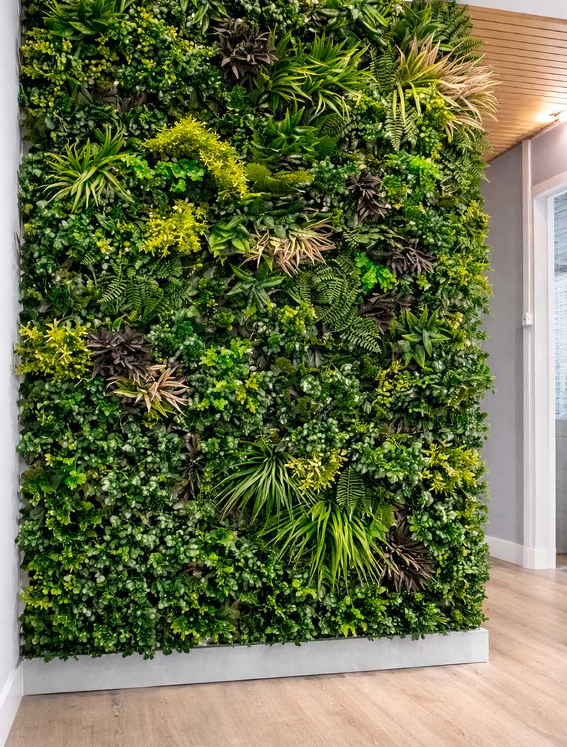 Jardim Vertical Artificial Premium – Kit 6 Placas (6m²)