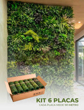 Jardim Vertical Artificial Premium – Kit 6 Placas (6m²)